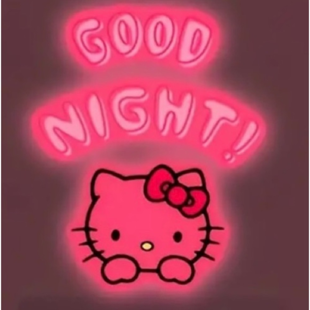 GLOW in the DARK HELLO KITTY WALL DECAL